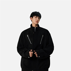 现货麂皮绒立领外套2025秋季飞行夹克美式外套JK8087-P85控138，男装夹克，星座1209-2