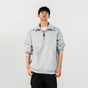 春装500克重磅套头拉链卫衣男女装大码宽松春季外套上衣S391特P78图片
