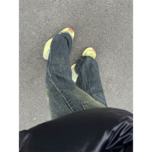 B221 美式ins高街暗黑小众个性宽松直筒牛仔裤 LK23140-P65 控88图片