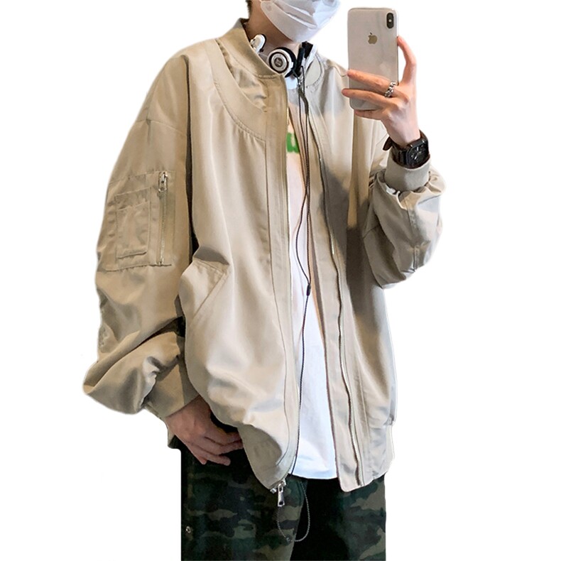 飞行员夹克男解构设计棒球领短外套男XH24-P70,男装夹克,电商B367