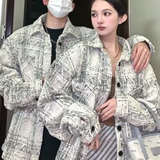 C400-P55原宿时尚气质简约ins情粗纺复合小香风外套百搭潮流，女装短外套，电商B323A