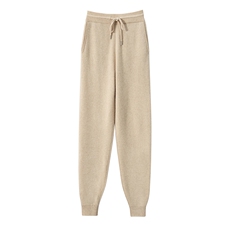 时尚气质简约百搭纯色2025年秋季新款加厚羊绒香蕉裤休闲裤女，女装休闲裤，萨奥羊绒