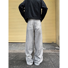 美式街头工装牛仔裤男直筒宽松欧美高街vibe风长裤子N884-P60，男装牛仔裤，星座308B-2