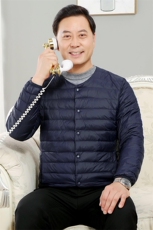男士中老年90绒轻薄连帽羽绒服外套男款秋冬休闲羽绒轻便外套，男装羽绒服，钱塘723