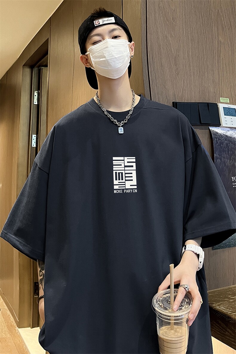 量大优可提供视频2024夏季新美式短袖T恤D223A-T24136-P18,男装T恤,电商019-1