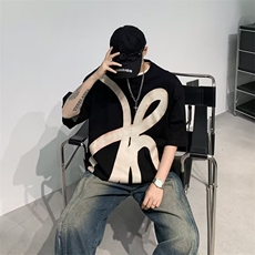 春夏季新款男休闲圆领短袖T恤带垫肩RT35P33，男装T恤，星座1116-2