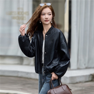 【大量现货】秋季女装新款时尚欧版短款皮衣P-120图片