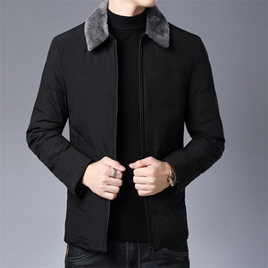 XS98209冬季男士羽绒服外套翻领白鸭绒休闲毛领加厚保暖P240图片