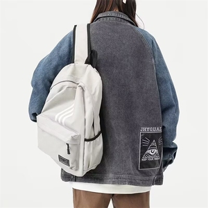 Y8011-P45 日系潮流拼接撞色牛仔夹克男情侣装图片