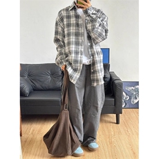 1506/QY610/P36字母长袖衬衫日系港风夏季潮流百搭休闲外套，男装衬衫，星座1506