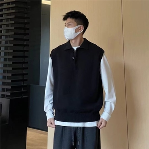 男士毛衣背心宽松坎肩打底衫简约潮流新款百搭MK157-P56图片