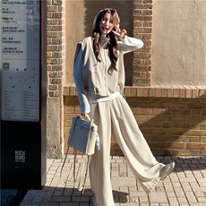 现货！立领休闲马夹+长裤时尚百搭套装2C118-T836-P160控238，女装套装/套裙，2C118