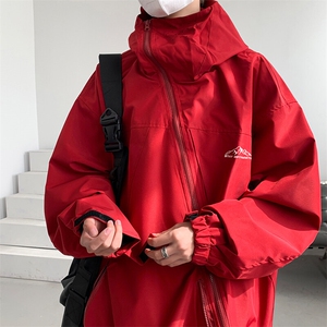 8XL-M 特大码春季Cityboy宽松冲锋衣夹克男女上衣外套男JK1310P85图片