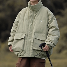 棉服男立领宽松面包服女日系新款外套潮M026-P88，男装棉衣，星座308B-2