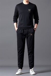 休闲套装男2023春秋季运动印花卫衣套装中青年潮流休闲裤，男装休闲套装，电商B212（原钱塘6029）