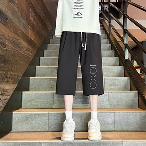冰丝七分裤男大码速干短裤男五分裤 港风风格 QK72398-P25图片