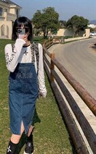 新款洋气欧韩风休闲背带裙，其它，L·H·X