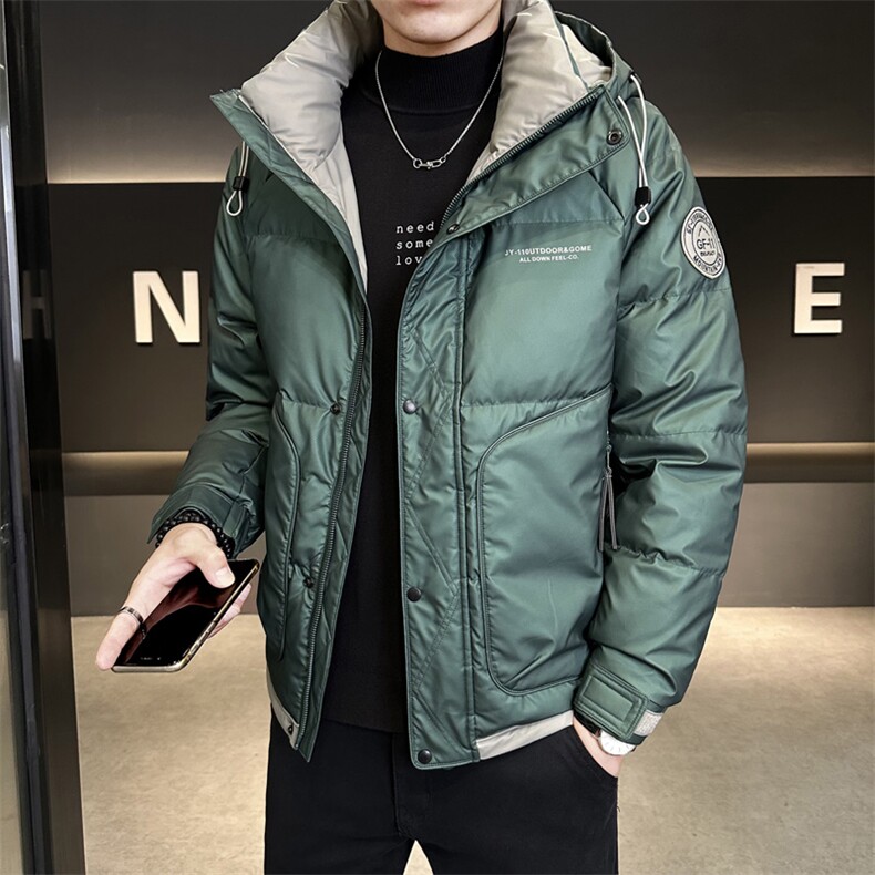 冬季店主风新款连帽羽绒服男短款保暖羽绒外套Y5502-P165,男装羽绒服,电商A237