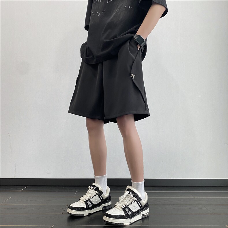 INS潮流夏季新款冰丝西装短裤宽松五分裤B315-24093-特p30控58,男装牛仔裤,电商B315