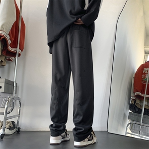 现货）某音重工刺绣弯刀卫裤直筒休闲长裤KK171-P55图片