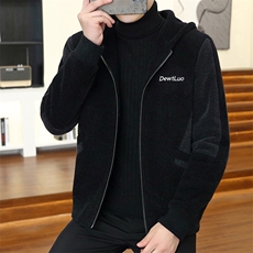 秋冬新款男士拼接连帽休闲毛呢大衣短款夹克外套上衣D23P155控238，男装毛呢大衣，电商B226-2（原B217-2）