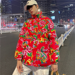 Y99风民族特色东北大花外套加厚保暖防寒大码牡丹农村演出服图片