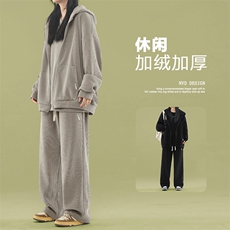 秋冬时尚加绒百搭休闲运动三件套装SJT865特批176加绒特批206，男装休闲套装，星座718