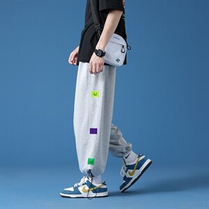 休闲男港风运动裤春夏季宽松韩版潮流九分韩版A161-2-K688-P45图片