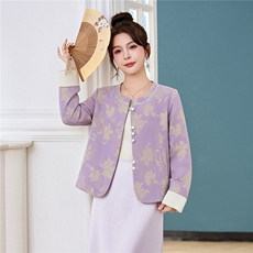 新中式G风外套女2026春季新款复古刺绣提花设计感时尚气质外套，女装短外套，卡杰菲