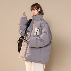 中性风新款冬季时尚百搭宽松字母印花棉服外套MY2049P85控118，男装棉衣，A247A