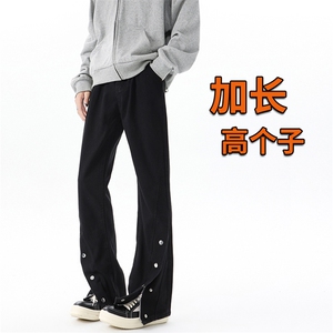 秋季高个子加长牛仔裤男微喇美式188cm115直筒阔腿休闲裤KZ026P65图片