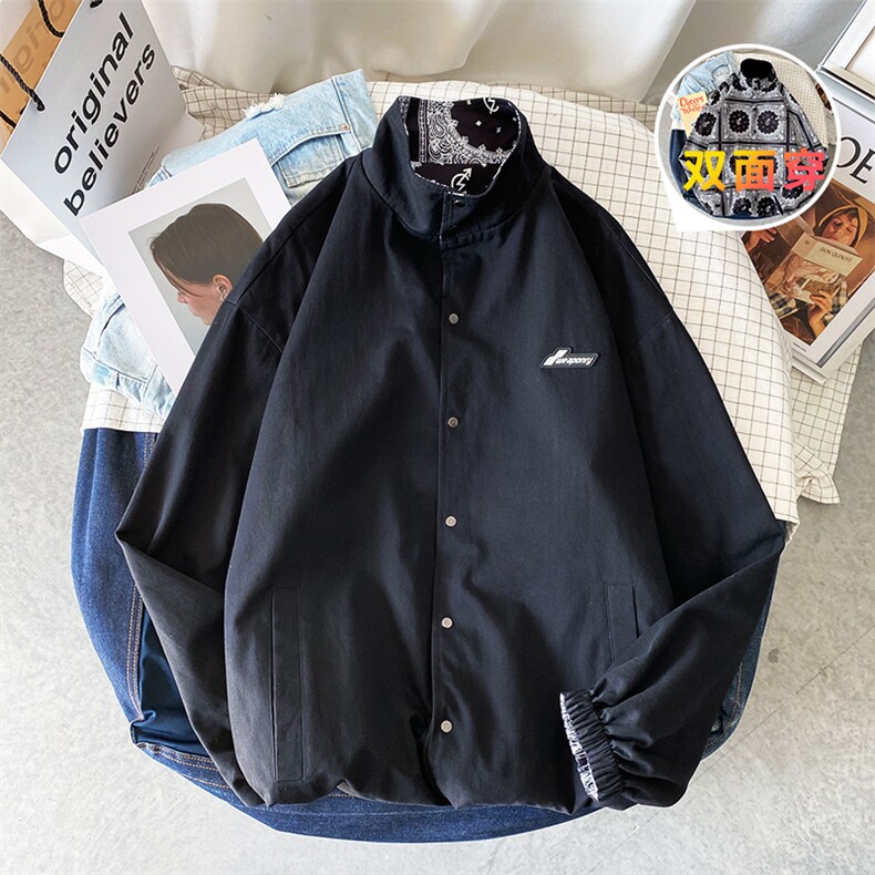 男春季休闲夹克新款潮牌宽松双面穿上衣外套CYJK2120-P75,男装夹克,电商A128
