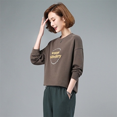 2022年秋季新款韩版套头卫衣女尝尝宽松显瘦字母上衣服，女装卫衣/绒衫，简韵佳
