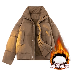 白底男女冬季加绒加厚立领防水保暖棉服大衣A406MY8817P85，男装棉衣，星座309（原A406）