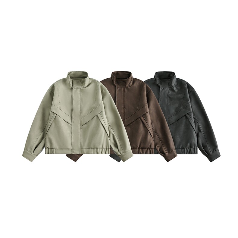 2025秋款立领pu皮衣--5306，男装夹克，电商S012（CATTEE）