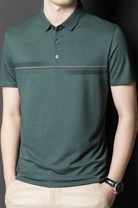 夏季新款男士翻领短袖t恤中年有领男装上衣服休闲POLO衫图片