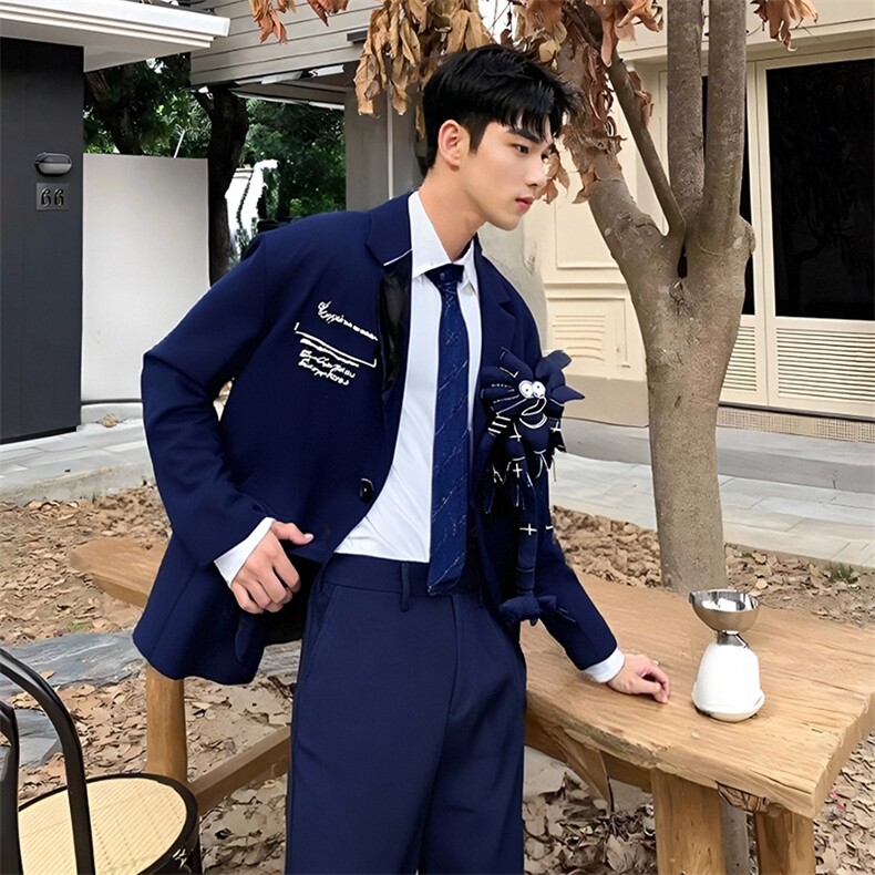 西装M-2XL货号2155Y-P110控138；西裤M-2XL货号2155K-P65控85，男装西服套装，星座112A