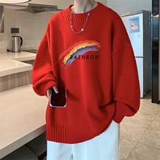 半高领毛衣男士大码针织衫男毛线衣男M18064-P45加绒款-P65，男装针织衫/毛衣，电商A040