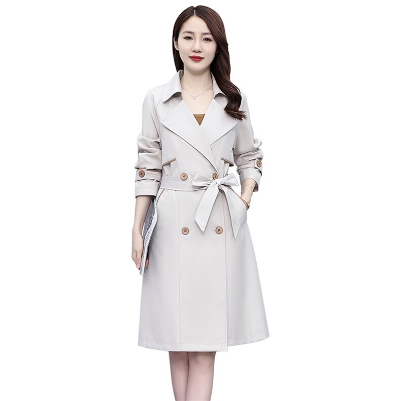 高级感气质风衣外套女中长款2023春秋新款收腰显瘦英伦风百搭大衣,女装风衣,姿衣坊