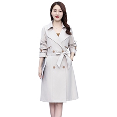 高级感气质风衣外套女中长款2023春秋新款收腰显瘦英伦风百搭大衣，女装风衣，姿衣坊