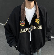 F659P100街头高级感青少年夹克男春小众工装刺绣宽松立领，男装夹克，星座512-6