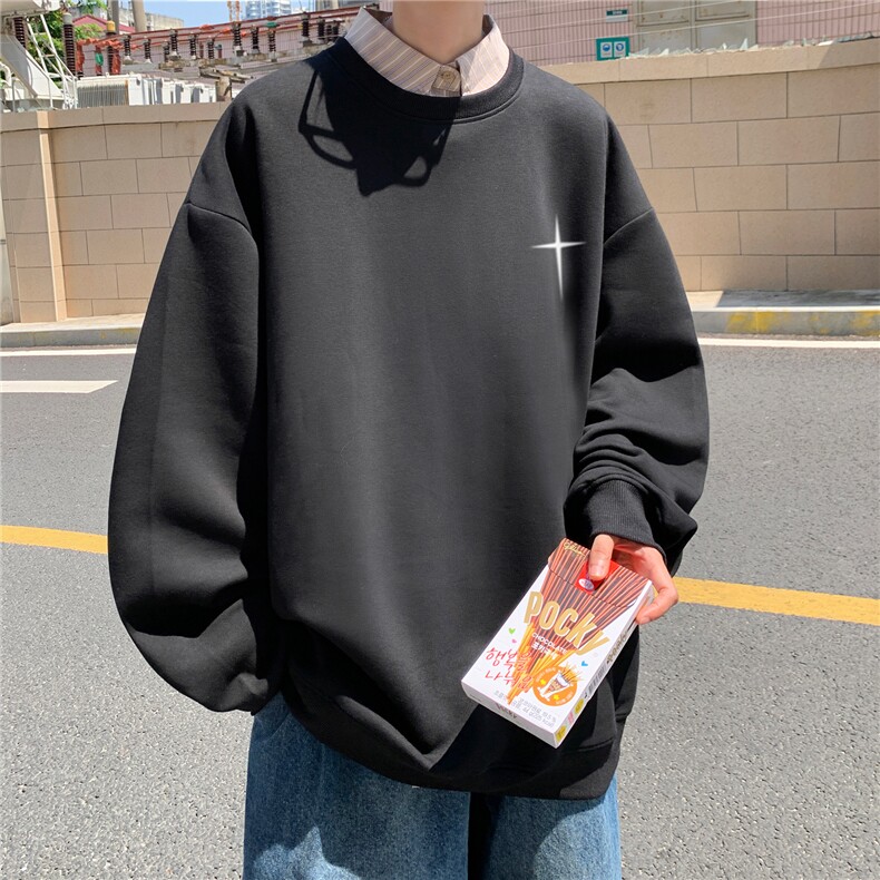 高品质！360克重磅秋季潮牌宽松圆领卫衣FY346p35加绒p45控58,男装卫衣,星座610B-1