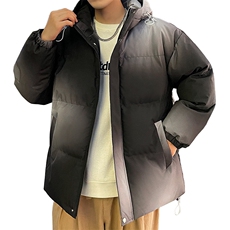秋冬新款潮牌炸街宽松渐变克兰因蓝休闲连帽棉衣男A436-0317-P85，男装棉衣，电商A436