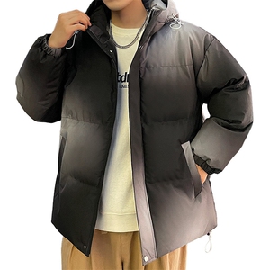 秋冬新款潮牌炸街宽松渐变克兰因蓝休闲连帽棉衣男 A436-0317-P85图片