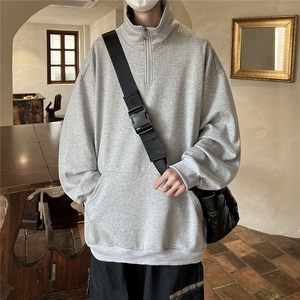 1360克重磅半拉链POLO衫50%棉50%涤纶大码M-5XL卫衣男WY77077P65,男装Polo衫,星座226-2