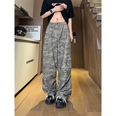 现货薄款伞兵裤子潮牌宽松阔腿登山工装休闲长裤男K651-P45控68，男装工装外套，星座205-5