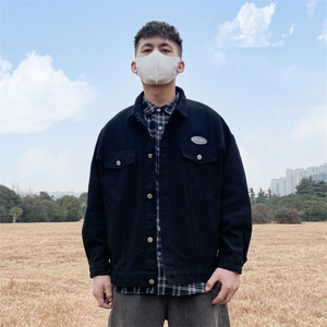 秋季新款男士百搭牛仔外套青年潮流宽松牛仔夹克JK78-P70图片