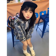 美式蝴蝶刺绣格子衬衫男秋季新款别致设计小众装衬衣外套CY14，男装衬衫，星座1116A（原606A-3）