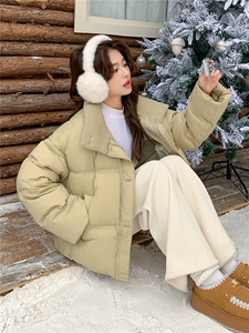数据好现货2026冬季新款25121-P255-K388针织拼接50绒羽绒服图片