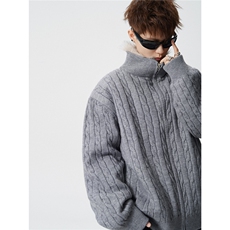 现货高品质可供得物座山雕立领针织毛衣外套310A-2ZSD2506P198，男装针织衫/毛衣，星座310A-2